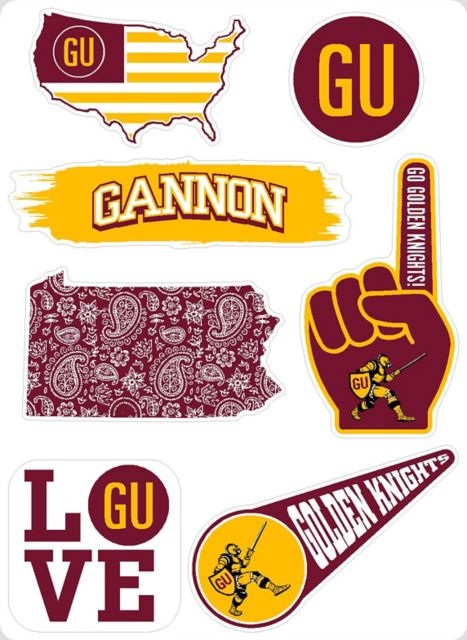Gannon University 7.5'' x 7.5'' Sticker Sheet