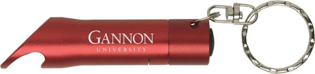 Gannon University Keychain with Bottle Opener Flashlite