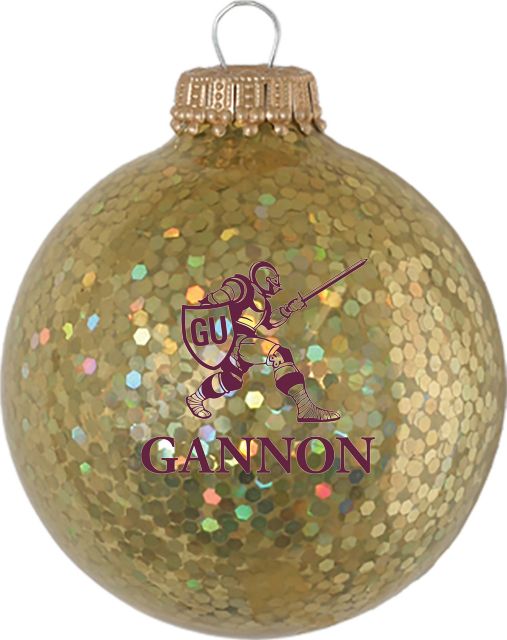 Gannon University Golden Knights Sparkle Ball Ornament