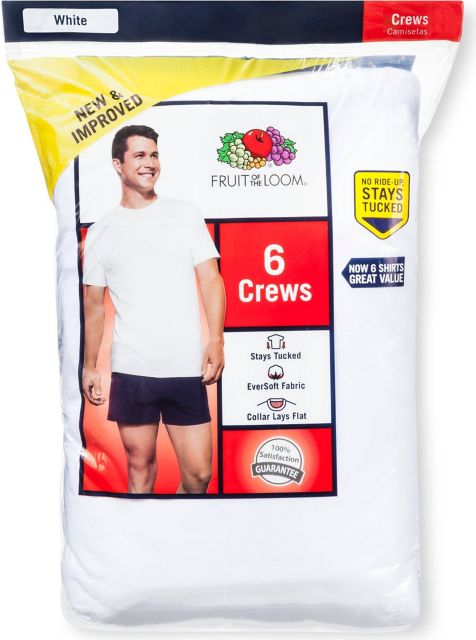 T-Shirts White Crew Large