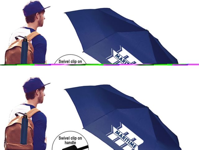 Massachusetts Maritime Academy 42" Super Pocket Mini Umbrella
