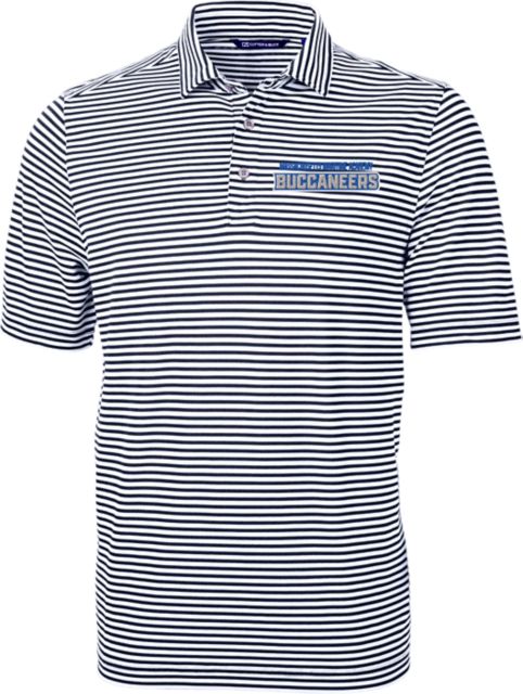 Massachusetts Maritime Academy Striped Eco Polo