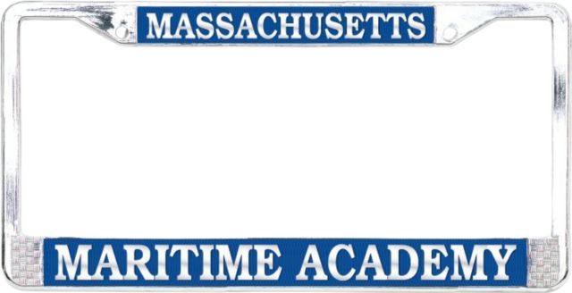 Massachusetts Maritime Academy Polished License Plate Frame