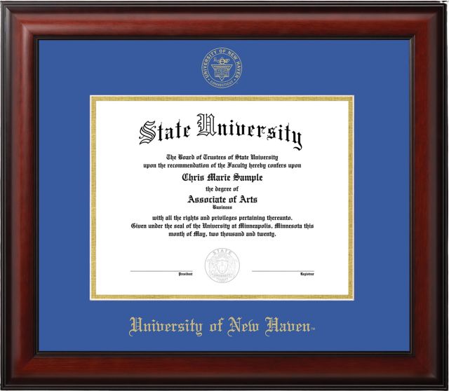 University of New Haven Meridian 8 x 10 Mahogany Diploma Frame