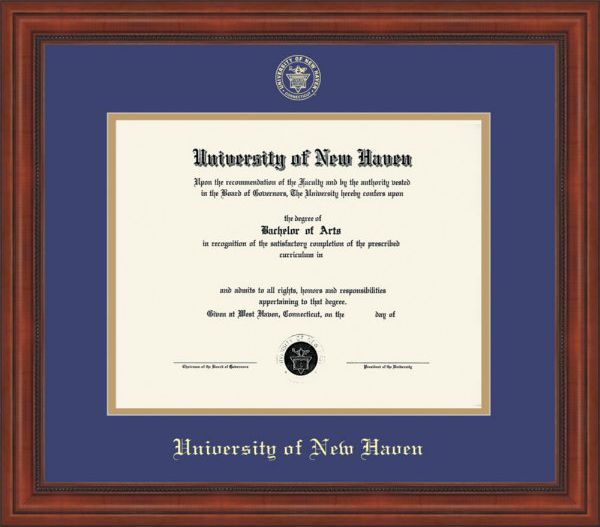 University Of New Haven Millenium BA/MA (6/13 To Pres) Diploma Frame -ONLINE ONLY