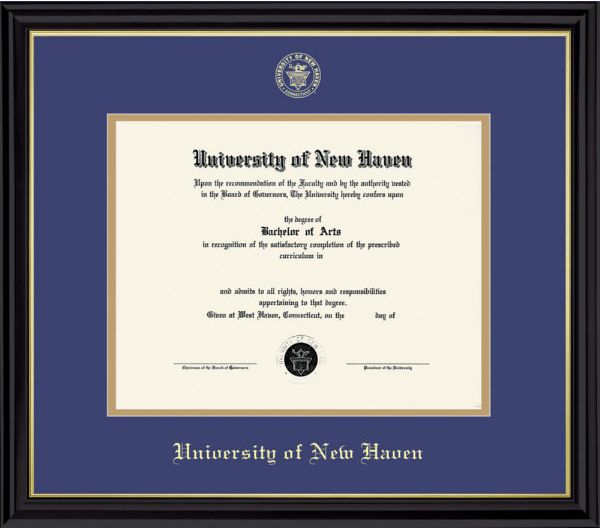 University Of New Haven Coronado BA/MA (6/13 To Pres) Diploma Frame -ONLINE ONLY