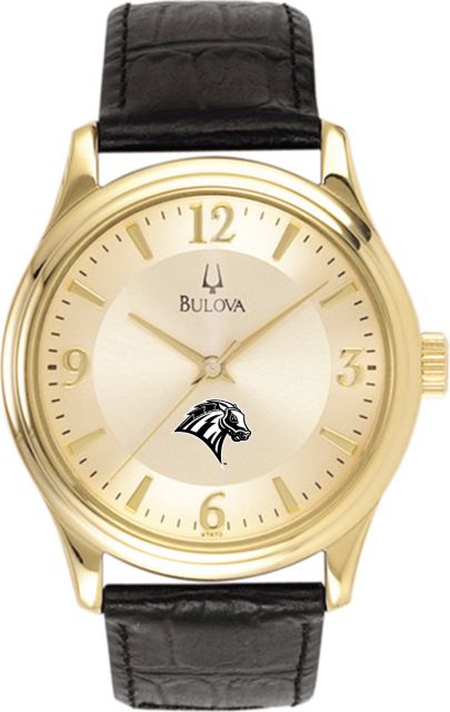 Bulova Men's Gold and Leather Watch - ONLINE ONLY