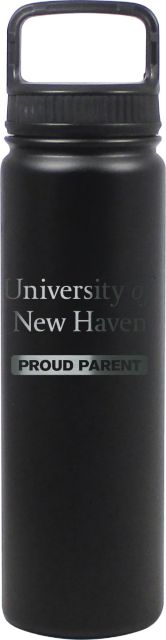 24 oz Matte Black Stainless Steel Water Bottle Proud Parent