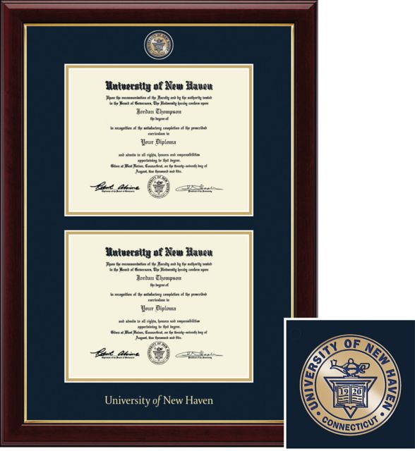 University of New Haven diploma frame outlet campus photo UNH certificate framing graduation plaque holder case graduate degree gift college case