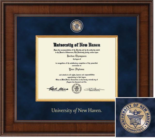 University of New Haven Presidential Diploma Frame. Associates, Bachelors, Masters