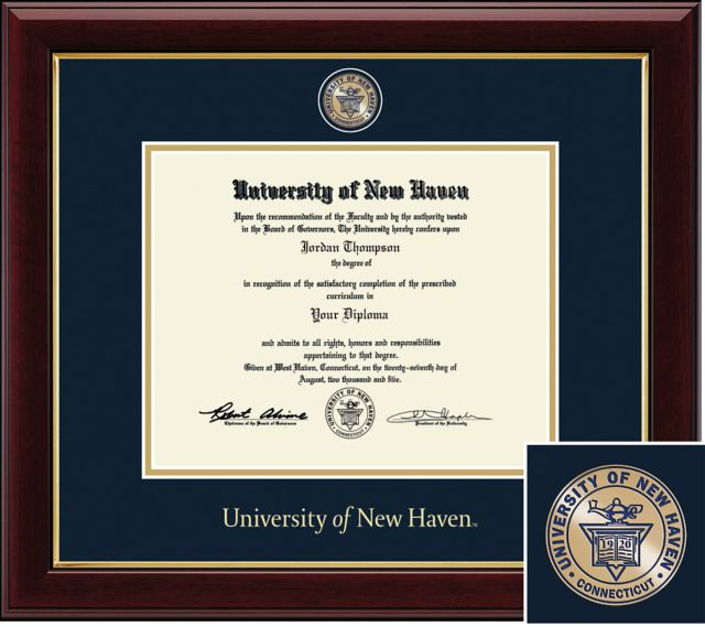 University of New Haven Masterpiece Diploma Frame. Associates, Bachelors, Masters