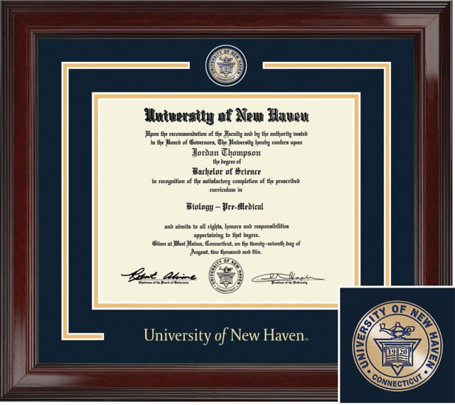 University of New Haven Showcase Diploma Frame. Associates, Bachelors, Masters