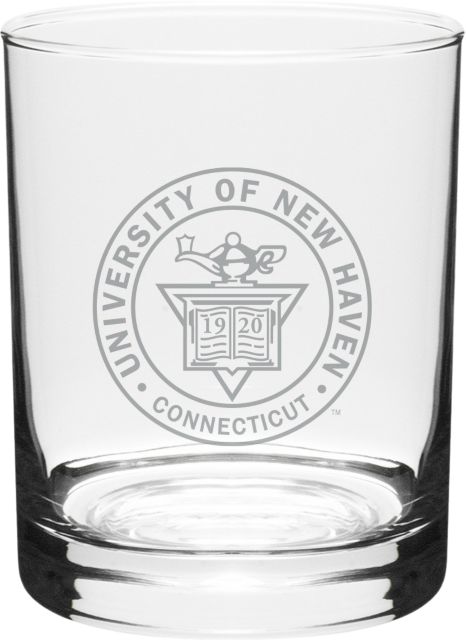 University of New Haven 14 oz. Double Old Fashioned Glass