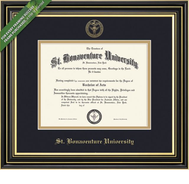 St. Bonaventure University 8.5'' x 11'' Prestige Diploma Frame