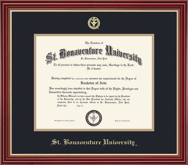 St. Bonaventure University 8.5'' x 11'' Regal Diploma Frame