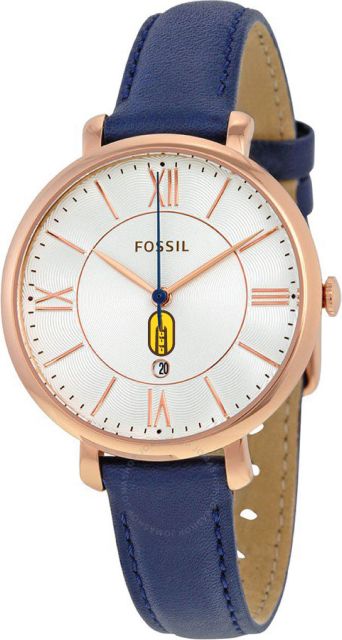 Fossil Jacqueline Navy Leather Watch - ONLINE ONLY