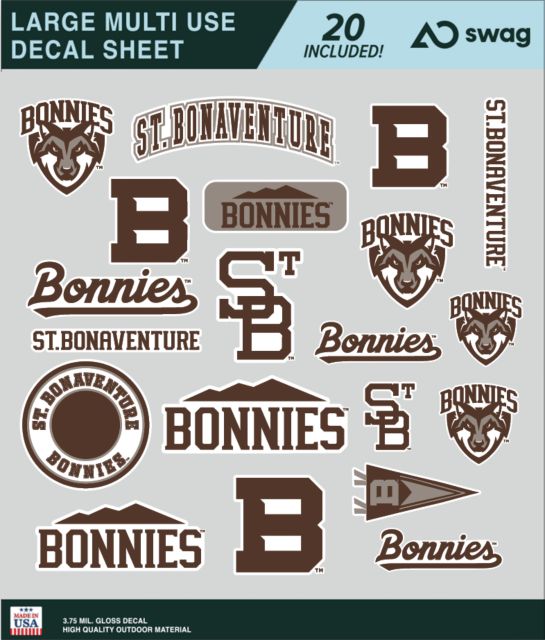 St. Bonaventure University Large Sticker Sheet