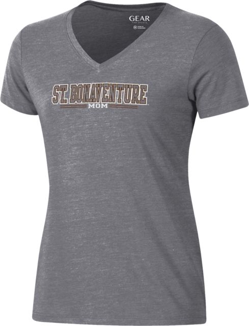 St. Bonaventure University Women's Mom V-Neck Short Sleeve T-Shirt