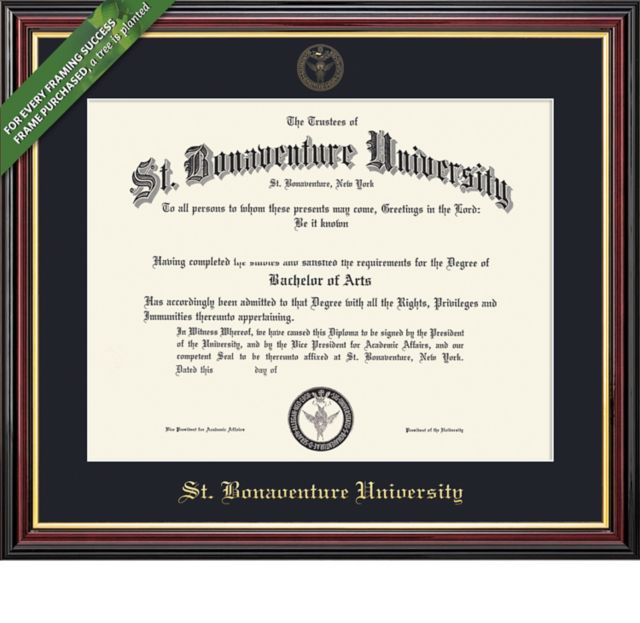 St. Bonaventure University 8.5'' x 11'' Value Price Academic Diploma Frame