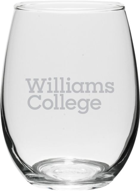 Williams College 15 oz. Stemless Wine Glass