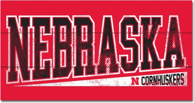 University of Nebraska - Lincoln 11x20 Wood Plank Sign - ONLINE ONLY