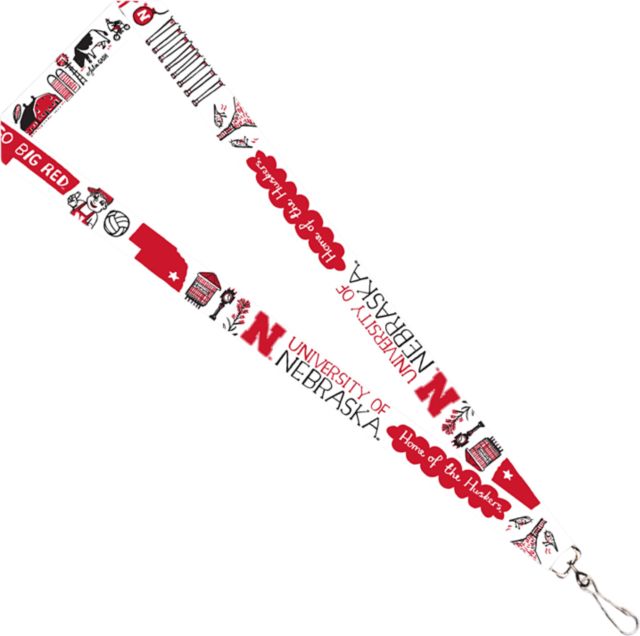 University of Nebraska - Lincoln Julia Gash 3-4'' Satin Lanyard