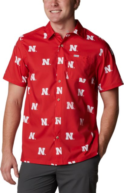 University of Nebraska - Lincoln Columbia PFG Super Slack Tide Short Sleeve Shirt