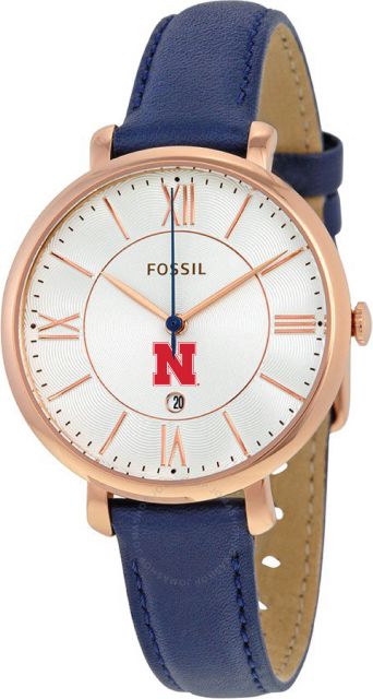 男性に人気！ Fossil ONLY ONLINE - Watch Leather Navy Jacqueline テープ・マスキングテープ