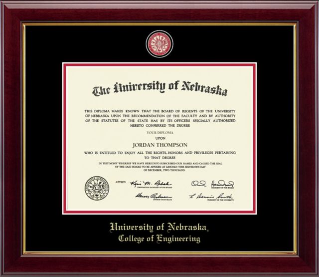 Church Hill Classics Masterpiece Diploma Frame. College of Engineering.  Bachelors, Masters, PhD. - ONLINE ONLY