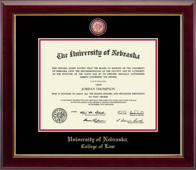 Church Hill Classics Masterpiece Diploma Frame. College of Law. - ONLINE ONLY