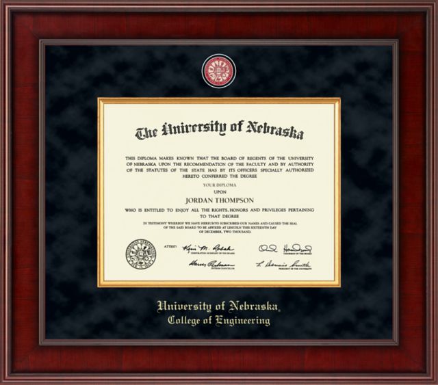 Church Hill Classics Presidential Diploma Frame. College of Engineering. Bachelors, Masters, PhD. - ONLINE ONLY