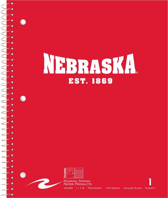 University of Nebraska - Lincoln 1 Subject Notebook