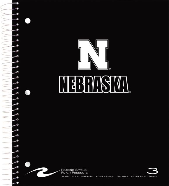 University of Nebraska - Lincoln 3 Subject Notebook