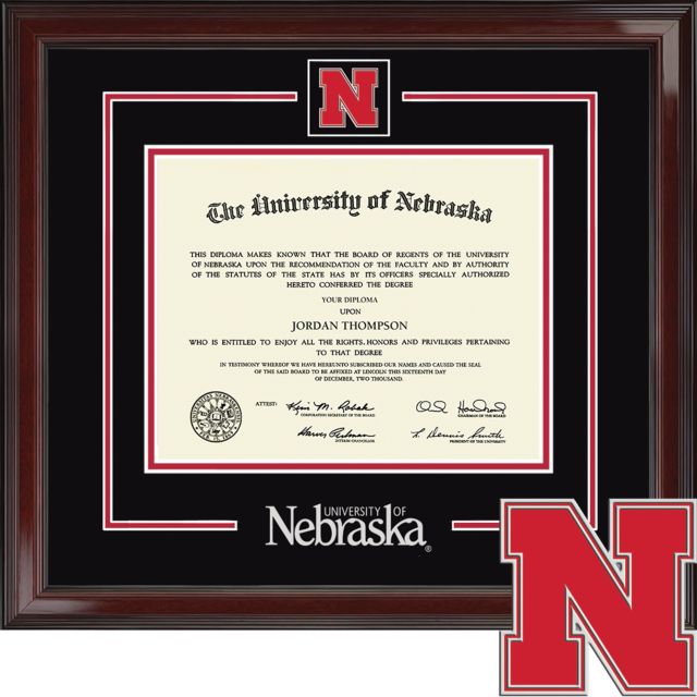 University of Nebrasks-Lincoln, Spirit Diploma Frame. Bachelors, Masters, PhD