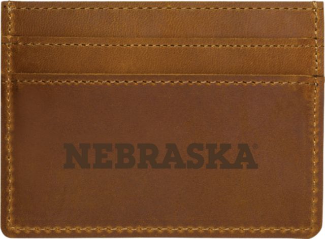 University of Nebraska - Lincoln Leather Card Holder