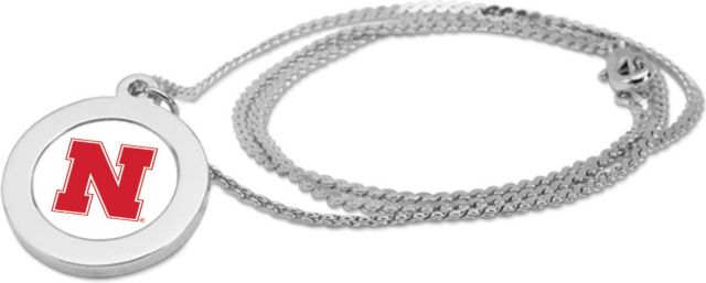 CSI Silver Pendant Necklace With Colored Medallian - ONLINE ONLY