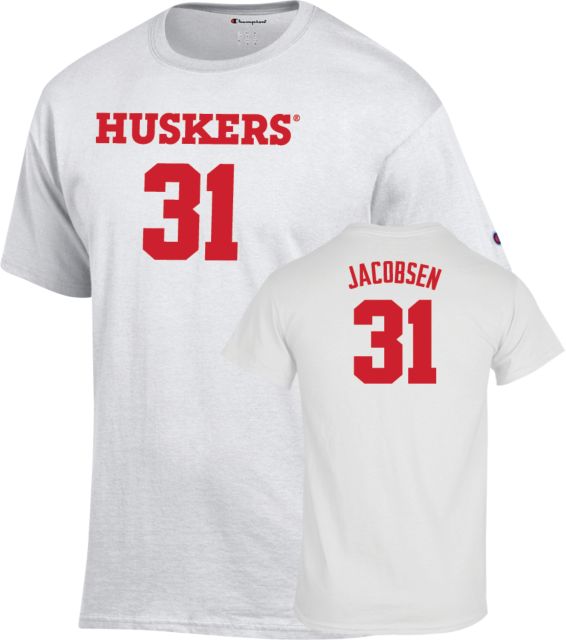 Nebraska Men's Basketball T-Shirt Cale Jacobsen - 31 - ONLINE ONLY