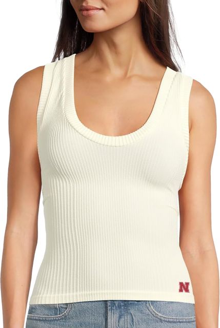 Nebraska Free People Womens Clean Slate Tank N Wordmark