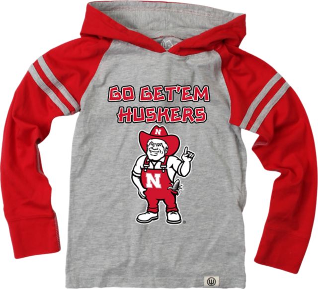 University of Nebraska - Lincoln Huskers Toddler Boys Raglan Hooded Long Sleeve Shirt