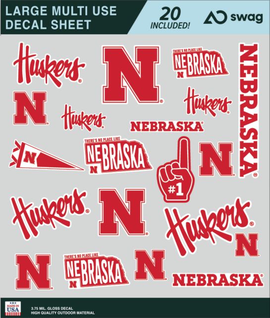 University of Nebraska - Lincoln Large Sticker Sheet