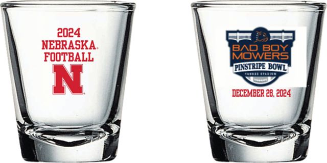 University of Nebraska - Lincoln Football 2024 Pinstripe Bowl Bound 1.5 oz. Collectors Glass