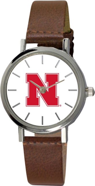 University of Nebraska - Lincoln 28 mm Ladies Leather Watch