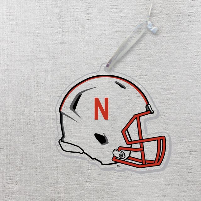 University of Nebraska - Lincoln Etched Football Helmet Christmas Ornament