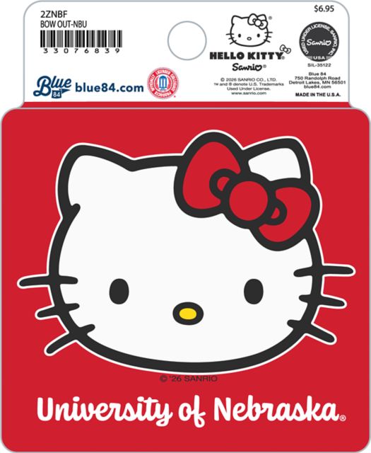 University of Nebraska Hello Kitty Full Size Sticker
