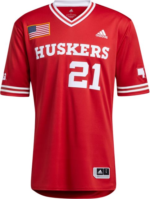 Adidas Nebraska Replica Pullover Baseball Jersey