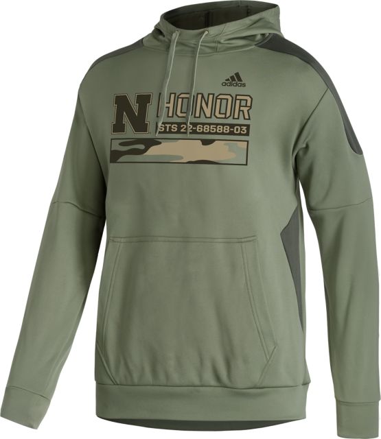 Adidas Green Nebraska Salute To Service Pullover Hoodie