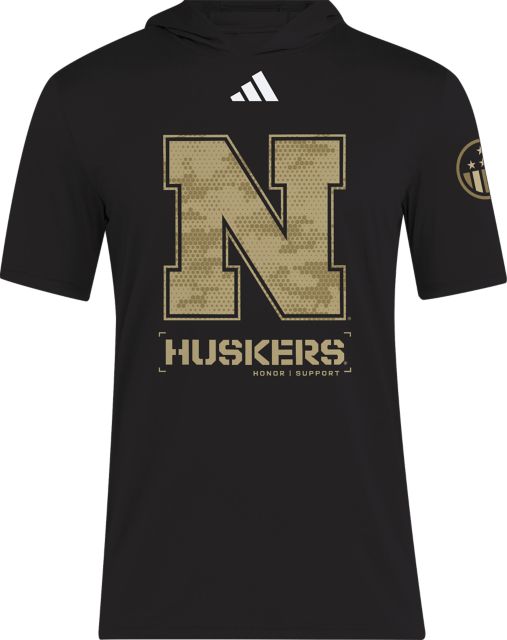 University of Nebraska - Lincoln Huskers D4T Military Hooded Short Sleeve T-Shirt