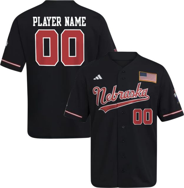 University of Nebraska - Lincoln Baseball adidas Player Name Replica Jersey