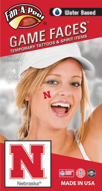 University of Nebraska - Lincoln Tattoo 4-Pack