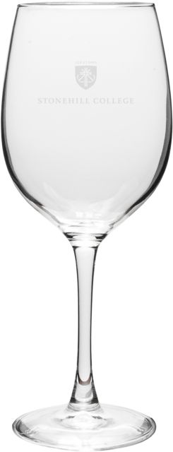 Stonehill College 16 Oz. Wine Glass
